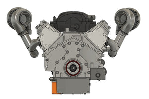 LSx/ LTx - Top Mount Turbo Manifolds - Universal - 3d Printed Mockup