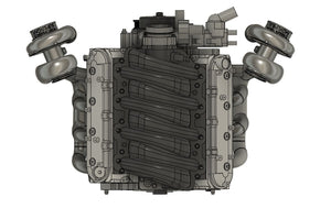 LSx/ LTx - Top Mount Turbo Manifolds - Universal - 3d Printed Mockup