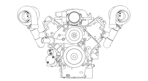 LSX Topmount Twin Turbo Manifolds