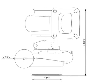 3D Printed Plastic Mock-up Turbo -  PTE 6466 - S Cover - T4- Mid Frame