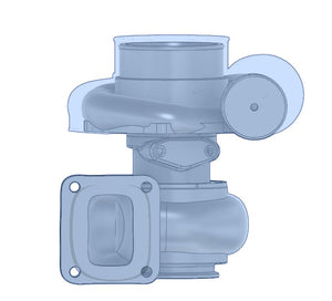 3D Printed Plastic Mock-up Turbo -  PTE 6466 - S Cover - T4- Mid Frame