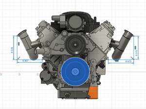 LSx/ LTx - Top Mount Turbo Manifolds - Universal - 3d Printed Mockup